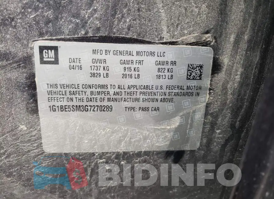1G1BE5SM3G7270289 Photo# 12