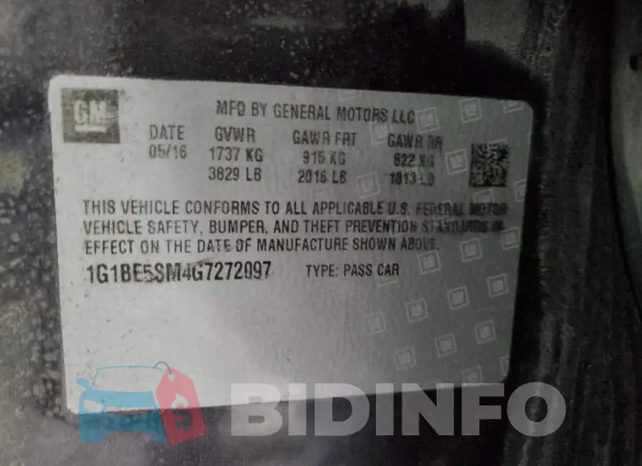 1G1BE5SM4G7272097 Photo# 12