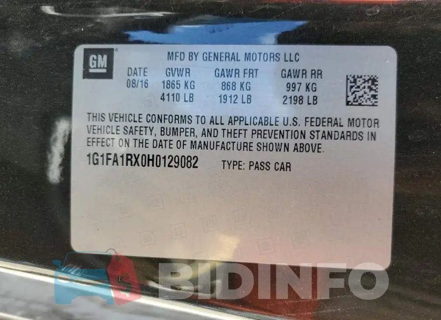 1G1FA1RX0H0129082 Photo# 10