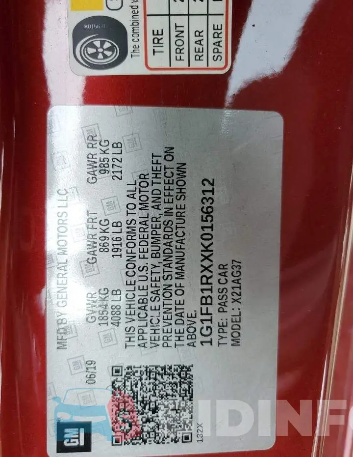 1G1FB1RXXK0156312 Photo# 12