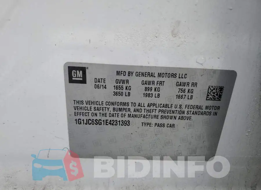 1G1JC6SG1E4231393 Photo# 12
