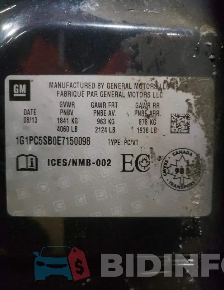 1G1PC5SB0E7150098 Photo# 13