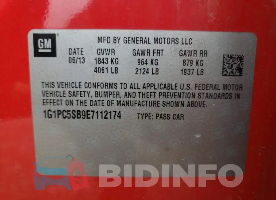 1G1PC5SB9E7112174 Photo# 12