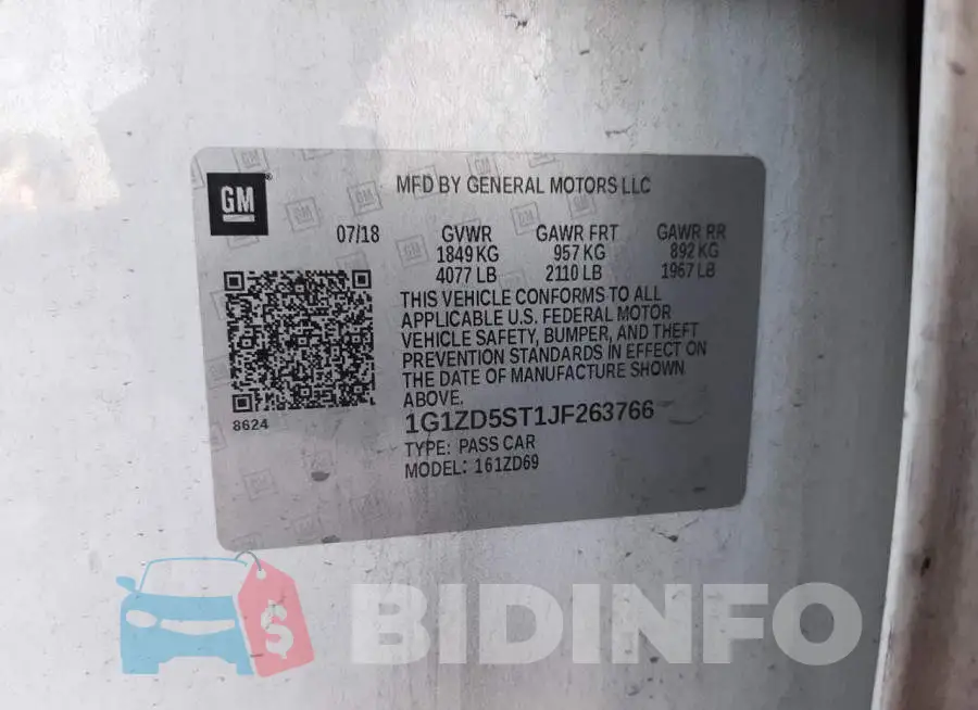 1G1ZD5ST1JF263766 Photo# 12