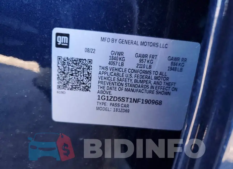 1G1ZD5ST1NF190968 Photo# 12