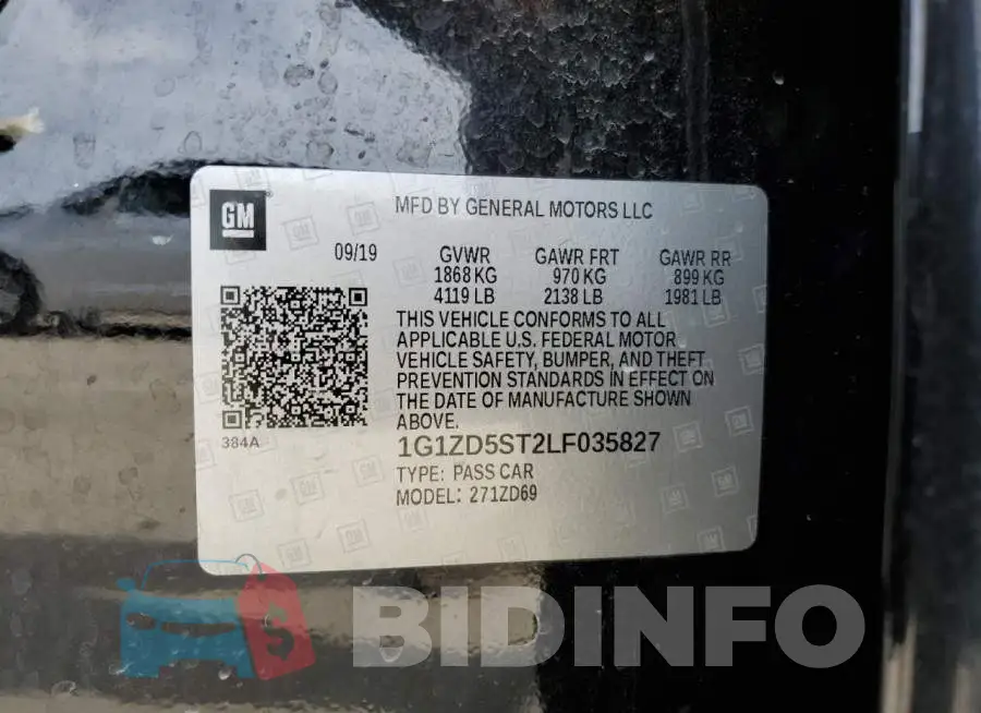 1G1ZD5ST2LF035827 Photo# 12