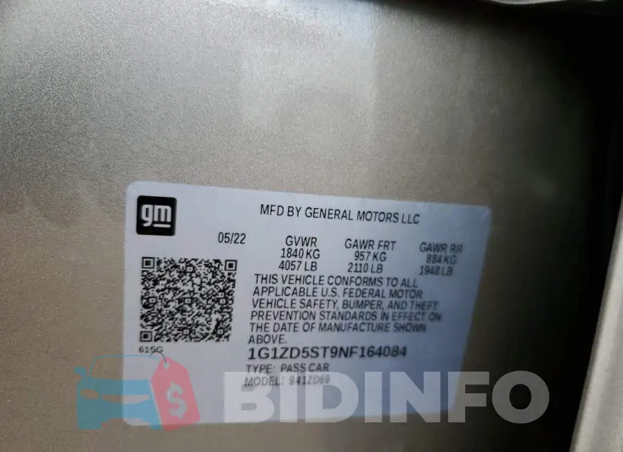 1G1ZD5ST9NF164084 Photo# 12