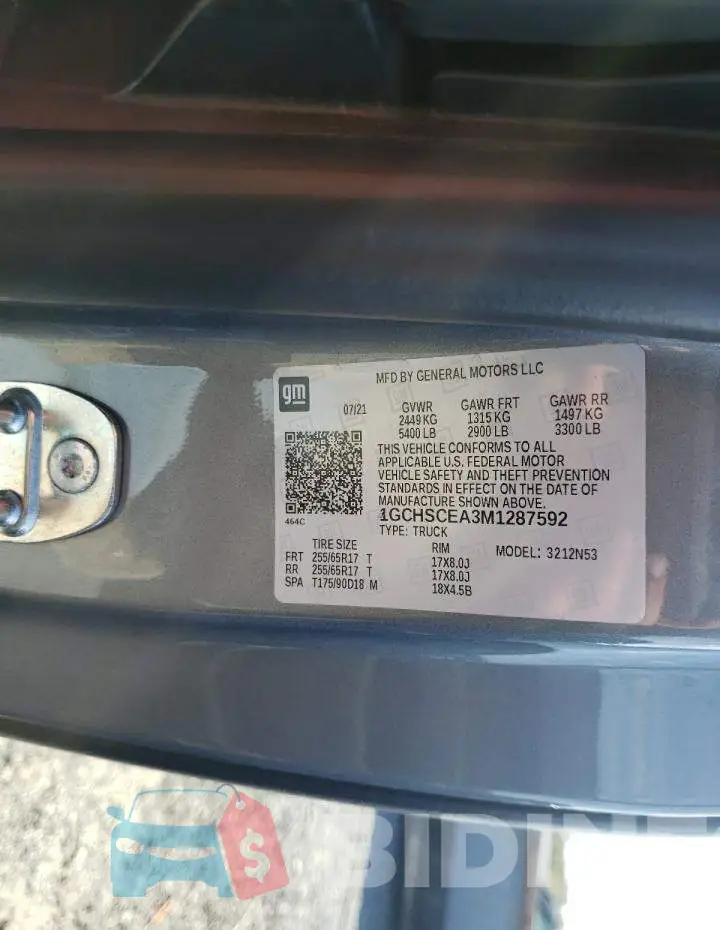 1GCHSCEA3M1287592 Photo# 12