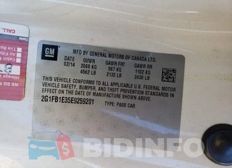 2G1FB1E35E9259201 Photo# 12