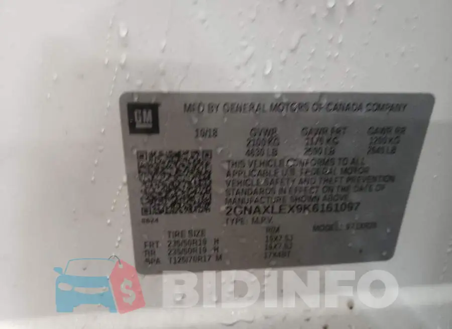 2GNAXLEX9K6161097 Photo# 13