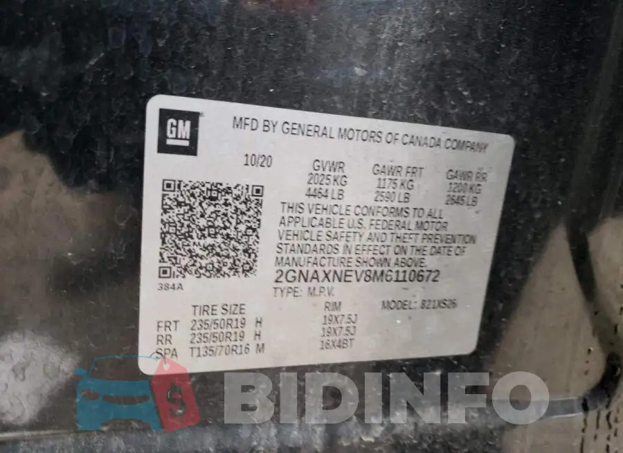 2GNAXNEV8M6110672 Photo# 12