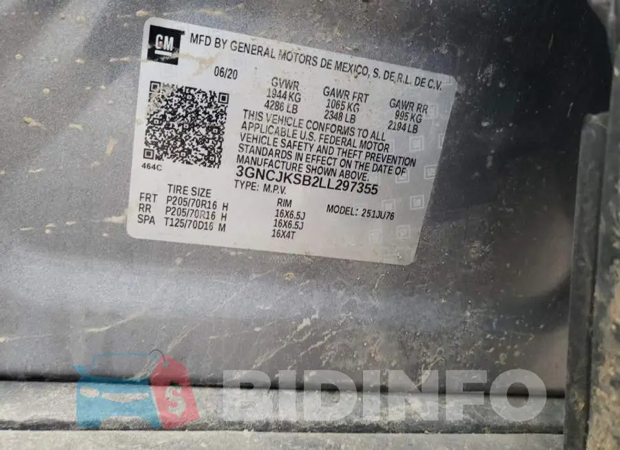 3GNCJKSB2LL297355 Photo# 13