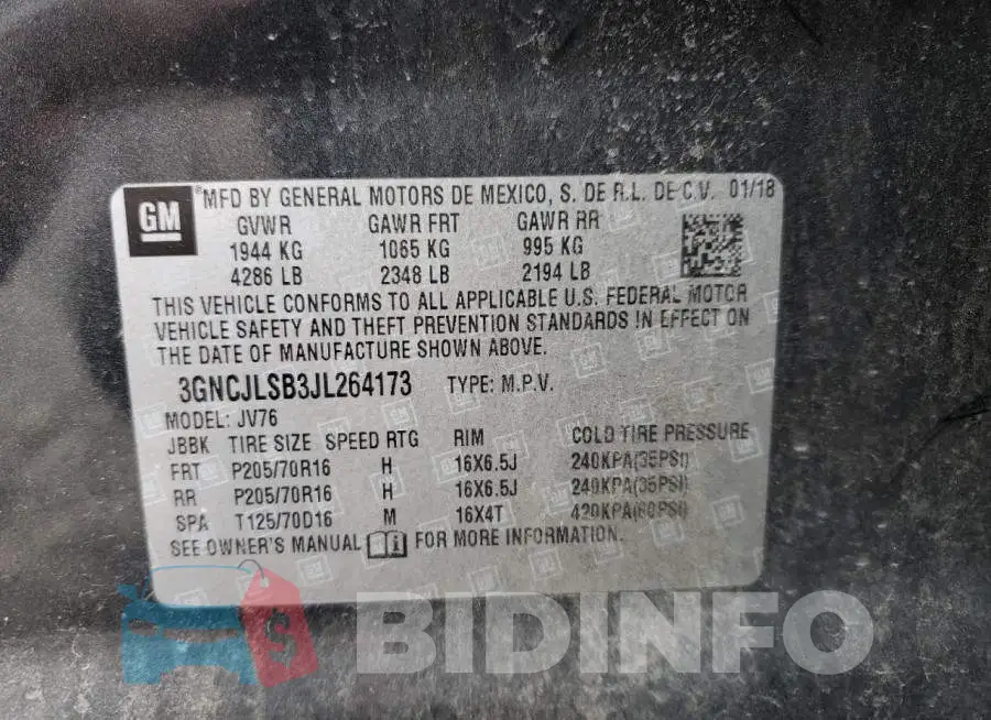 3GNCJLSB3JL264173 Photo# 10