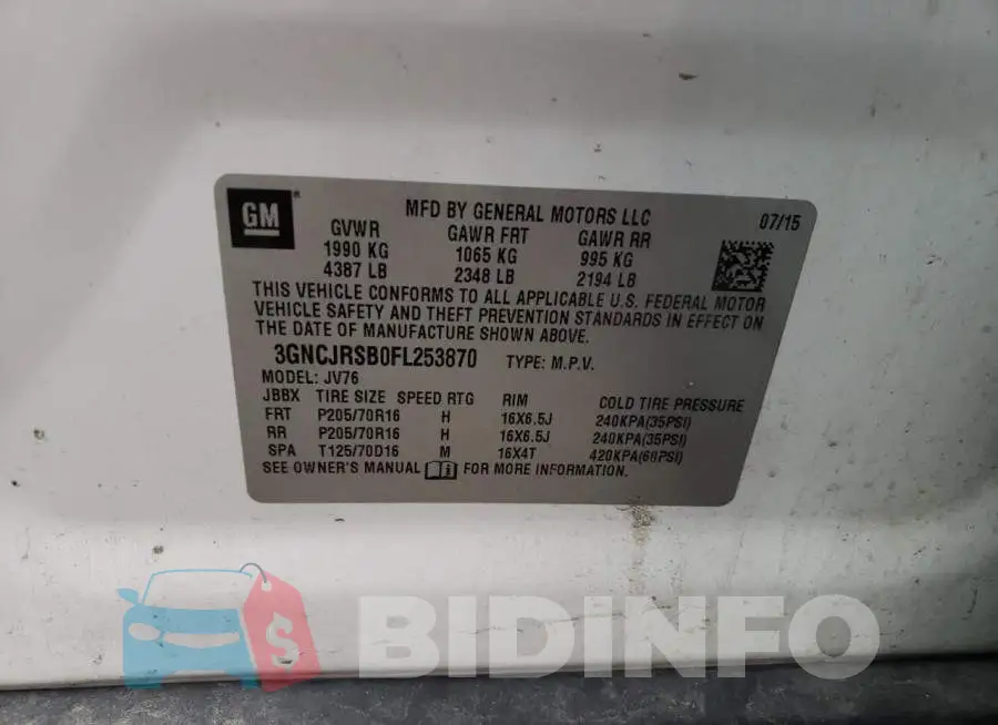 3GNCJRSB0FL253870 Photo# 13