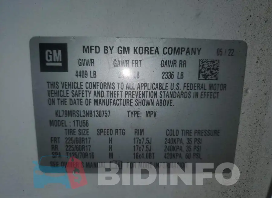 KL79MRSL3NB130757 Photo# 13