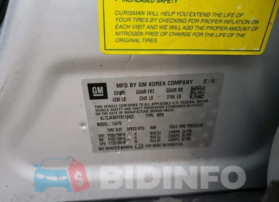 KL7CJKSB7FB112423 Photo# 13