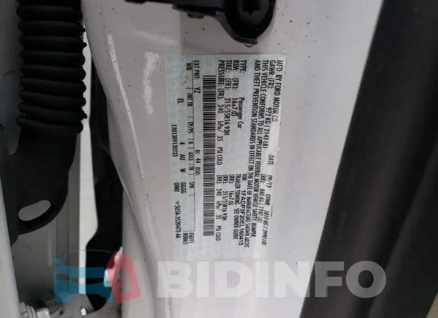 1FADP3F20EL160415 Photo# 12