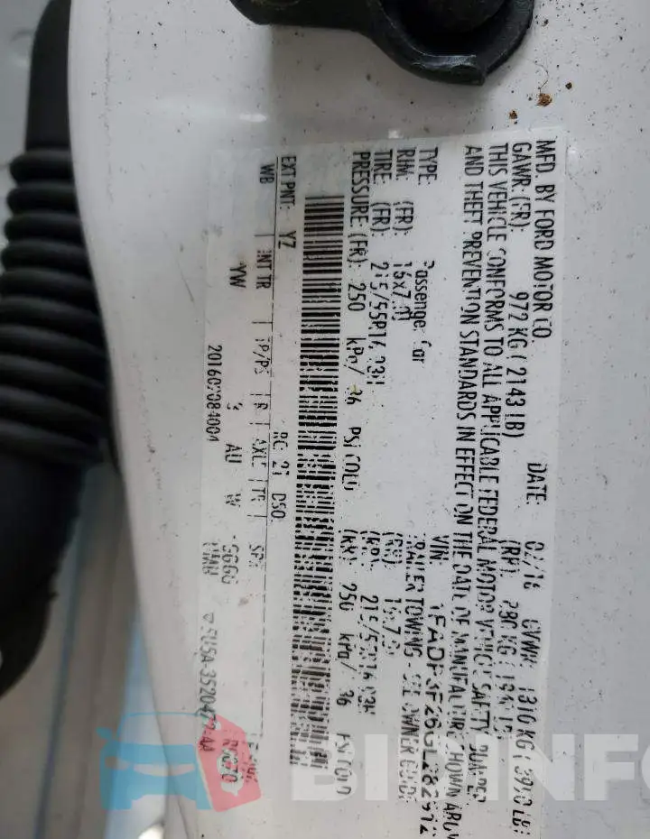 1FADP3F26GL282912 Photo# 12
