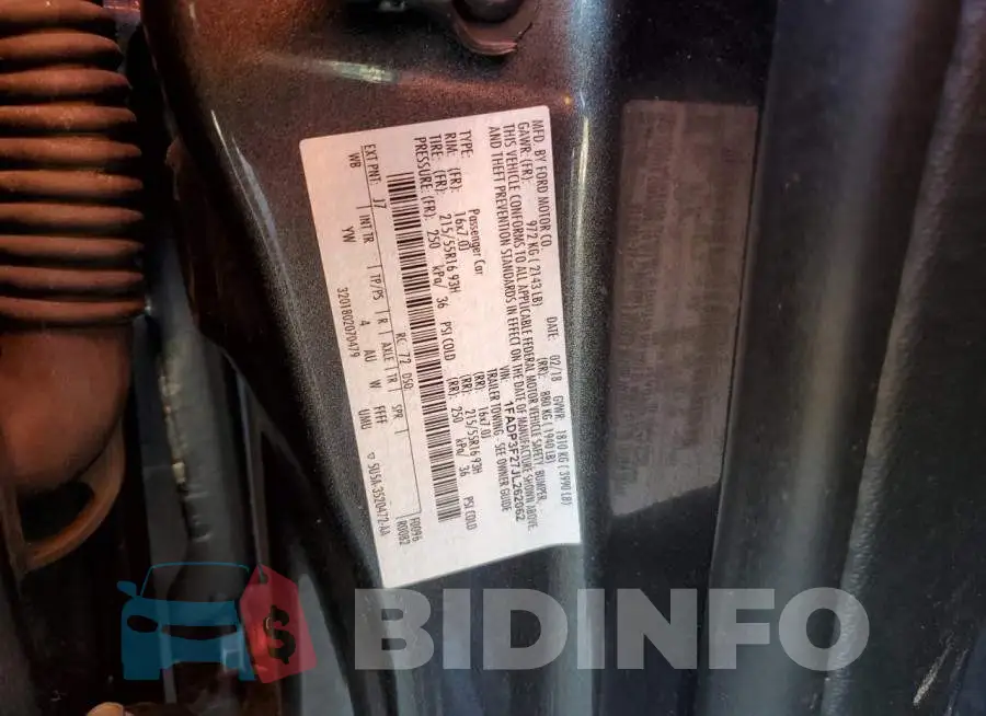 1FADP3F27JL262062 Photo# 12