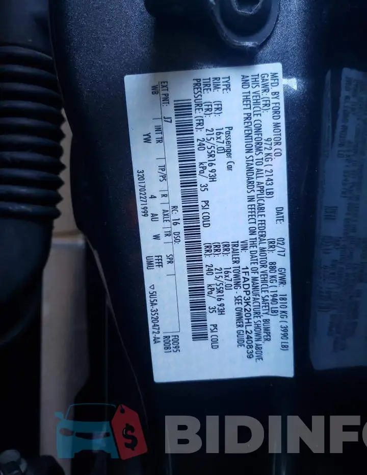 1FADP3K20HL240839 Photo# 12