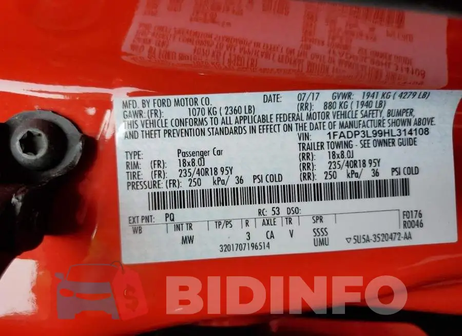 1FADP3L99HL314108 Photo# 12