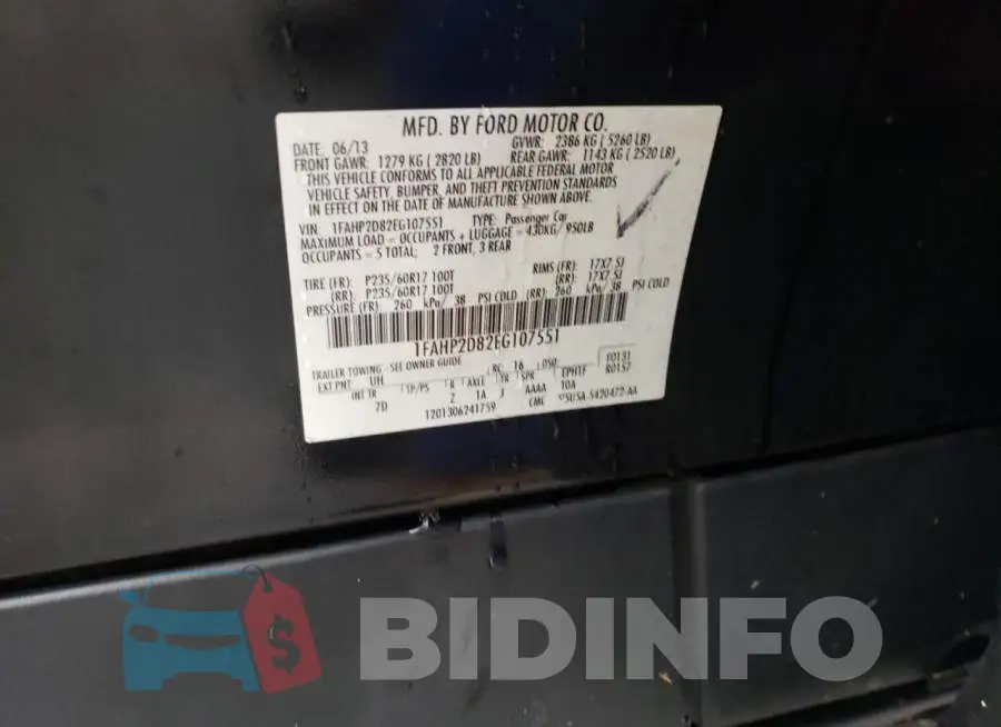 1FAHP2D82EG107551 Photo# 12