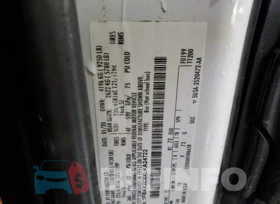 1FBAX2C8XLKA24722 Photo# 13