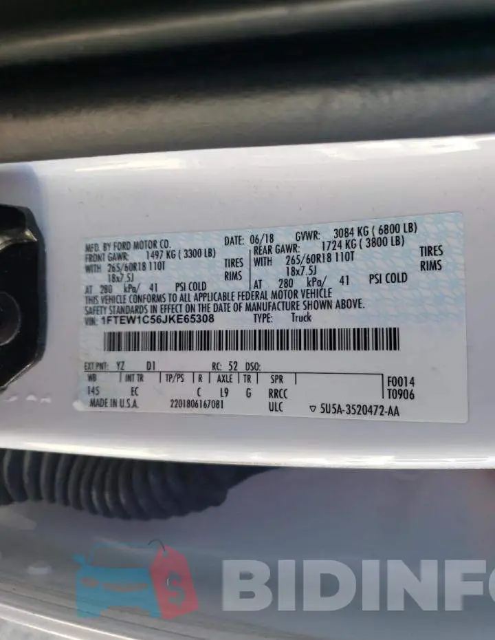 1FTEW1C56JKE65308 Photo# 12
