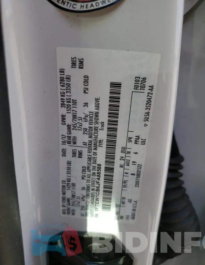 1FTEW1CB6JFA88588 Photo# 12