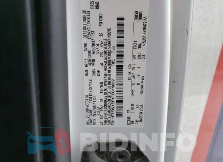 1FTEW1EF1FFC15089 Photo# 12