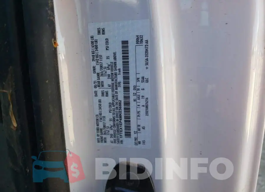 1FTEX1EP4MKE56882 Photo# 12