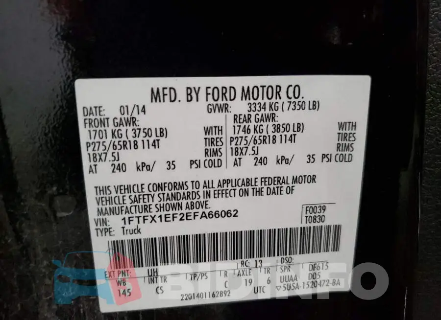 1FTFX1EF2EFA66062 Photo# 12