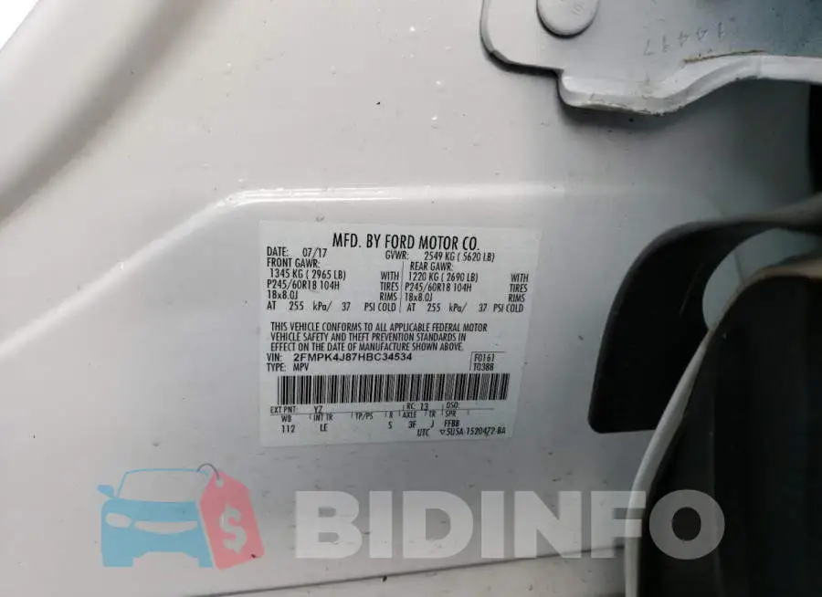 2FMPK4J87HBC34534 Photo# 13