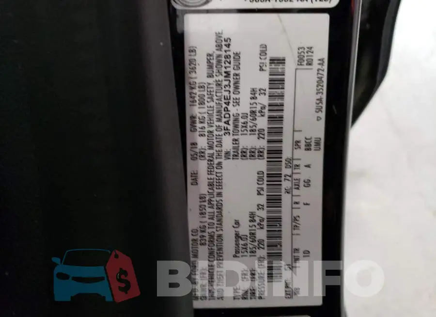 3FADP4EJ3JM128145 Photo# 12