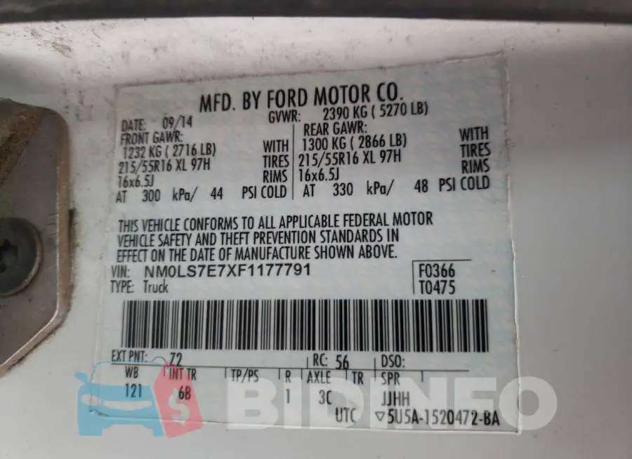 NM0LS7E7XF1177791 Photo# 13