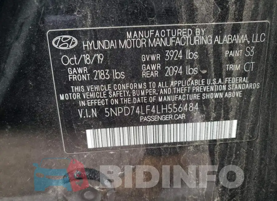 5NPD74LF4LH556484 Photo# 12