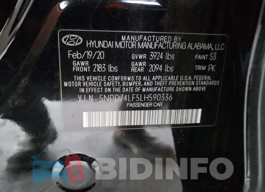5NPD74LF5LH590336 Photo# 13