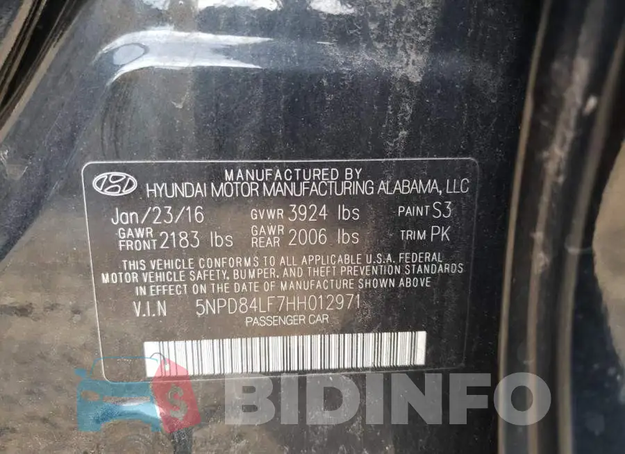 5NPD84LF7HH012971 Photo# 12