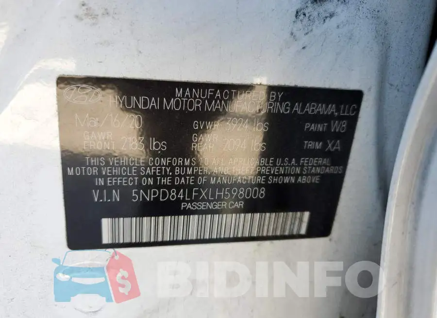 5NPD84LFXLH598008 Photo# 13