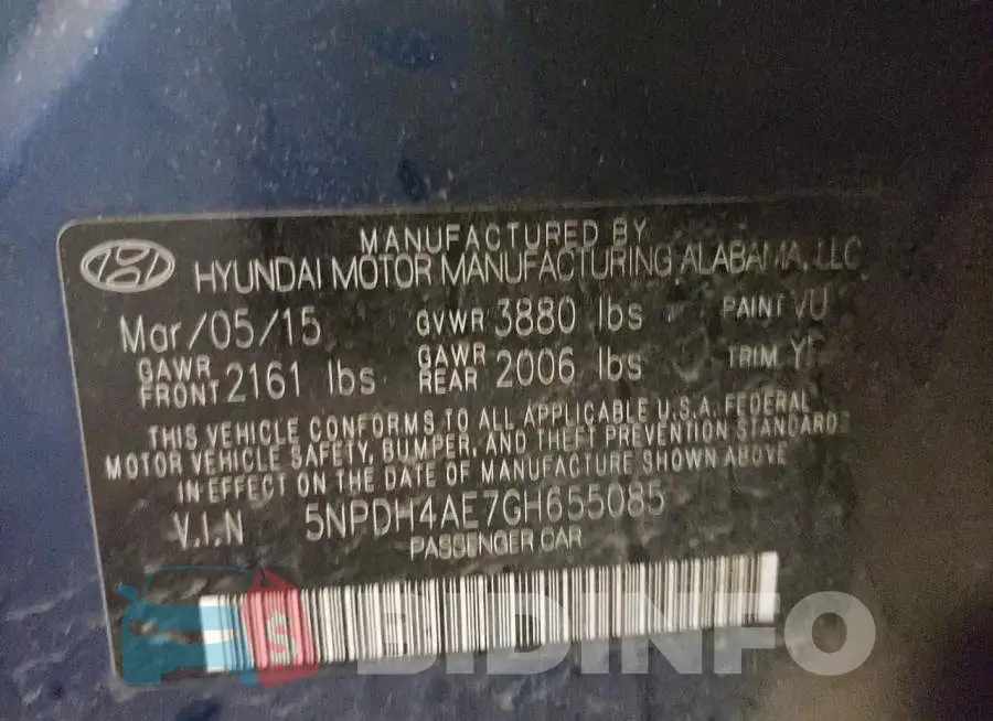 5NPDH4AE7GH655085 Photo# 12