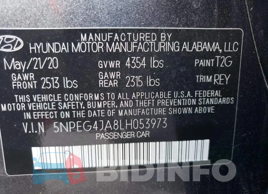 5NPEG4JA8LH053973 Photo# 12