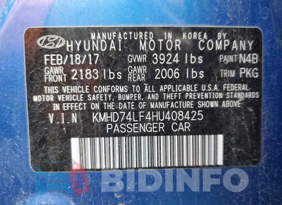 KMHD74LF4HU408425 Photo# 13