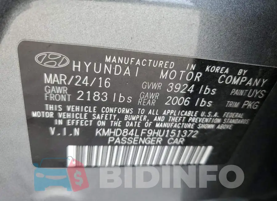 KMHD84LF9HU151372 Photo# 10