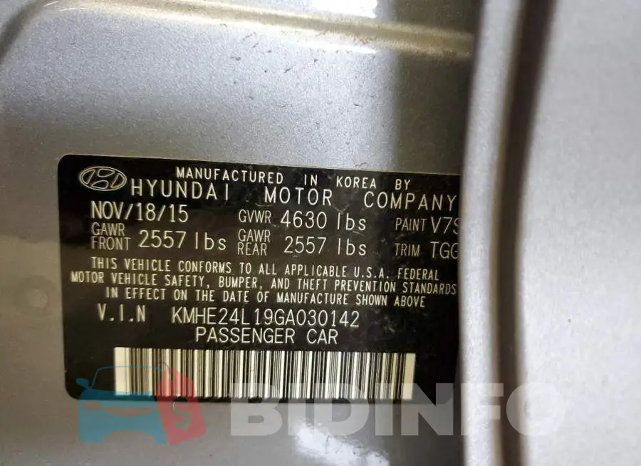 KMHE24L19GA030142 Photo# 12