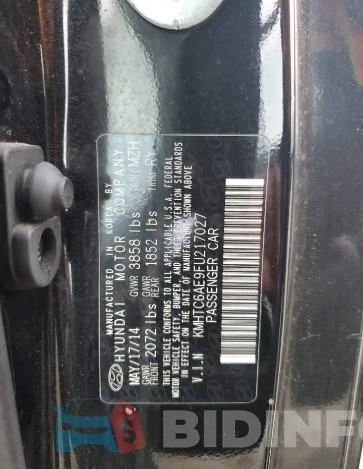 KMHTC6AE9FU217027 Photo# 12
