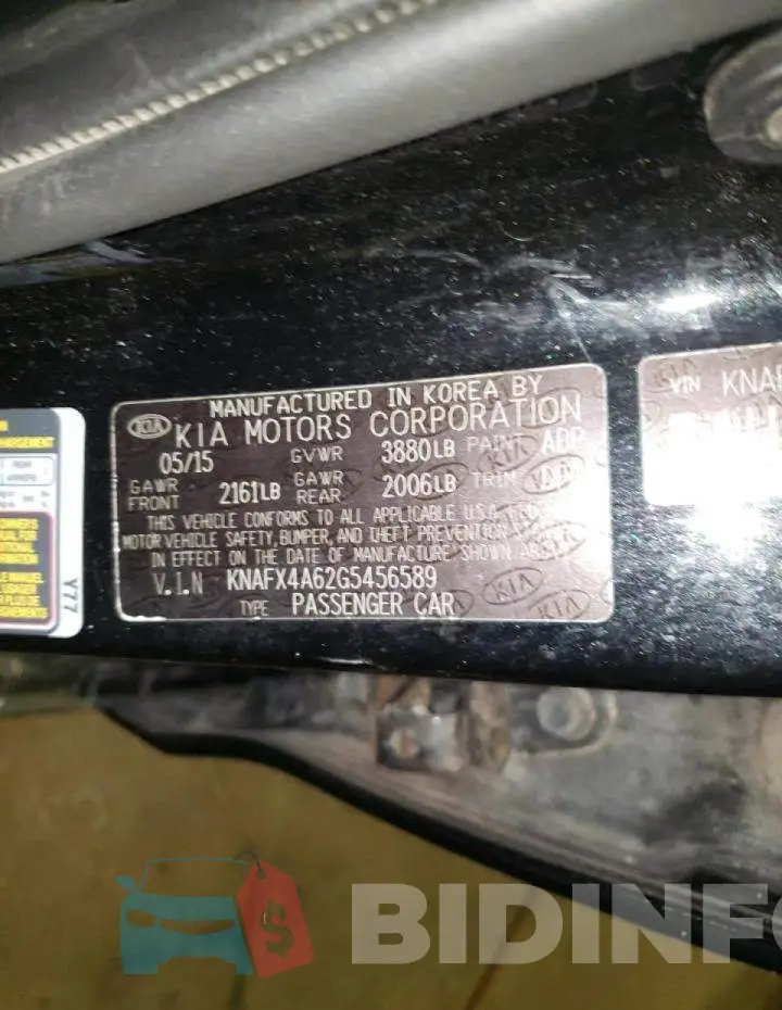 KNAFX4A62G5456589 Photo# 12