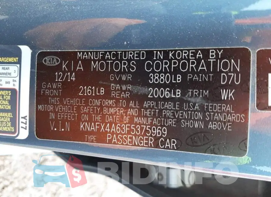 KNAFX4A63F5375969 Photo# 12