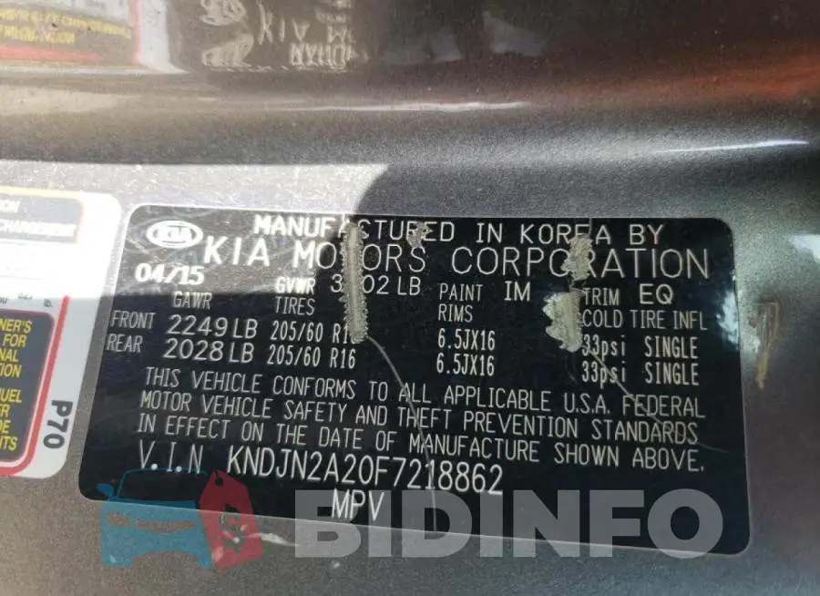 KNDJN2A20F7218862 Photo# 10