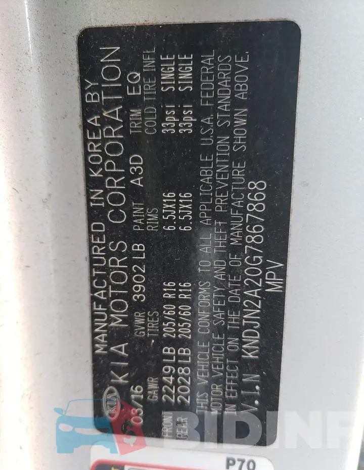 KNDJN2A20G7867868 Photo# 12