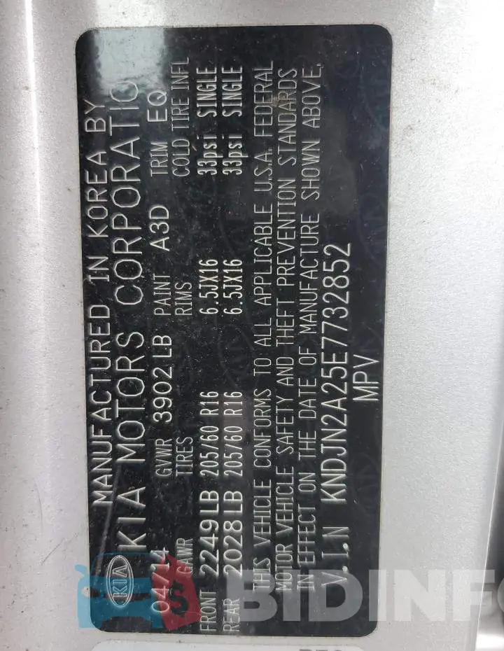 KNDJN2A25E7732852 Photo# 13